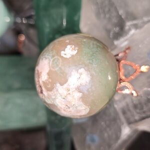 Green Dyed Flower Agate 1.7"